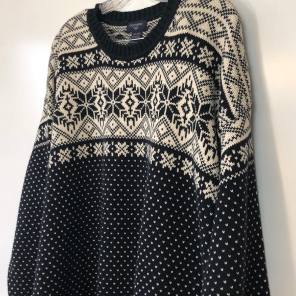 Dockers Other - Dockers Men's Knitted Snowflake Sweater EUC | XXL